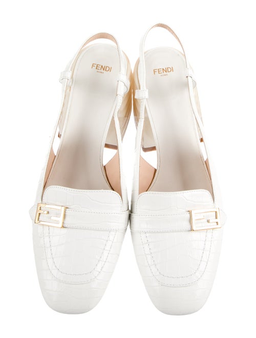 Fendi Crocodile Slingback Pumps