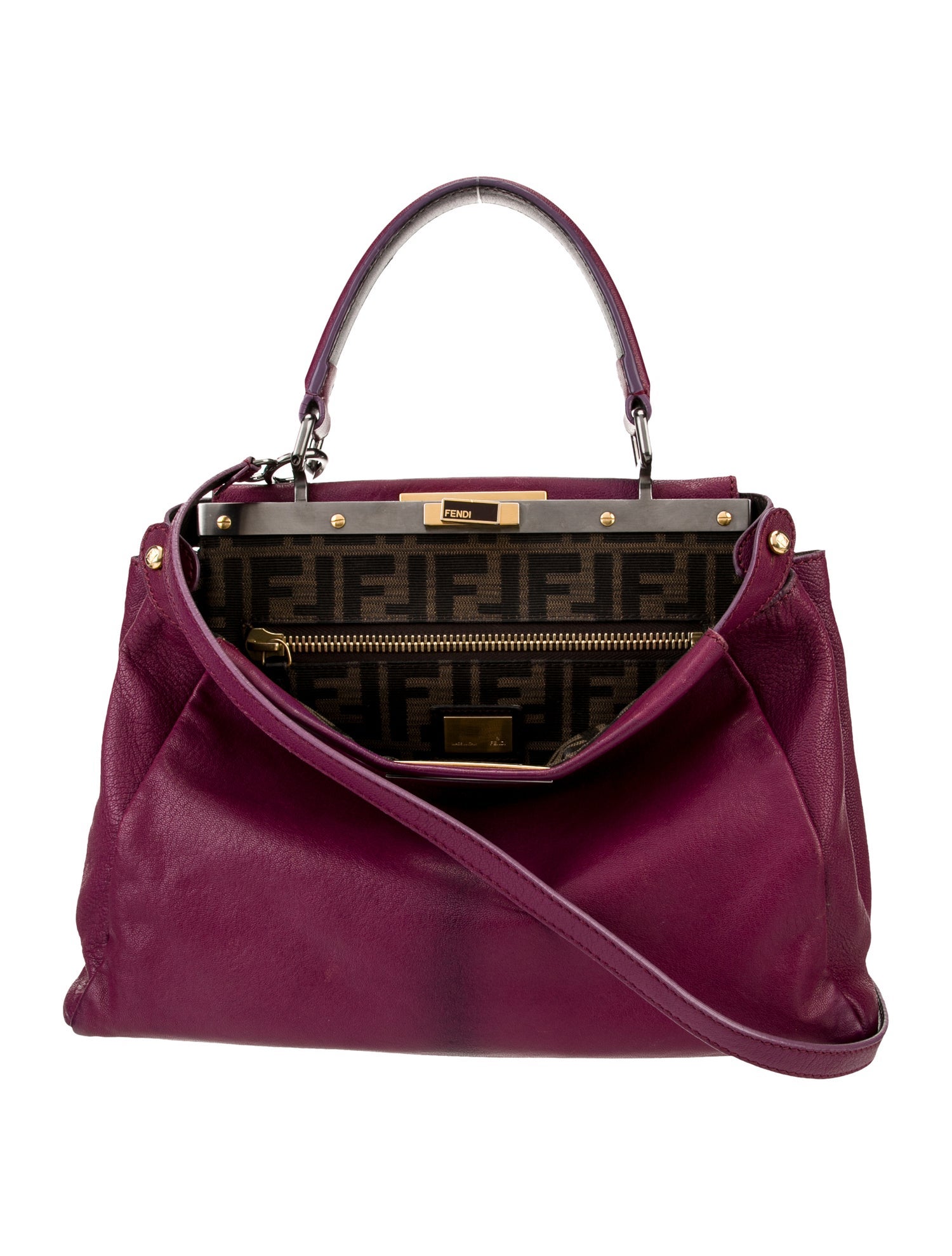 Fendi Leather Peekaboo Large