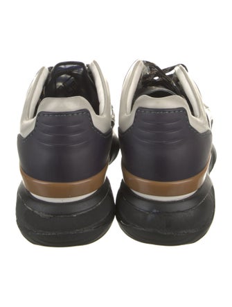 Fendi Leather Colorblock Pattern Sneakers