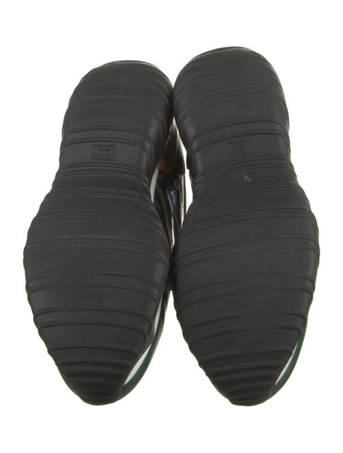 Fendi Leather Colorblock Pattern Sneakers