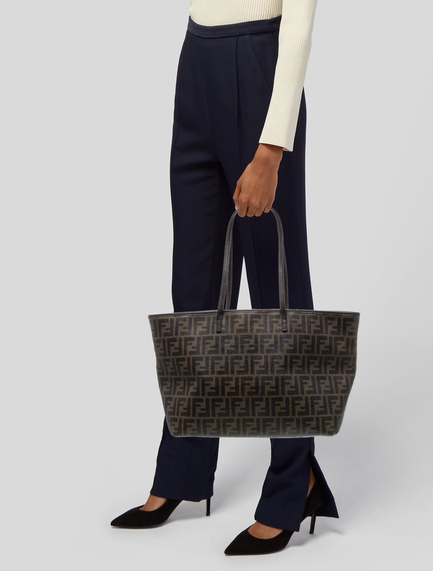 Fendi Zucca FF Roll Tote Medium