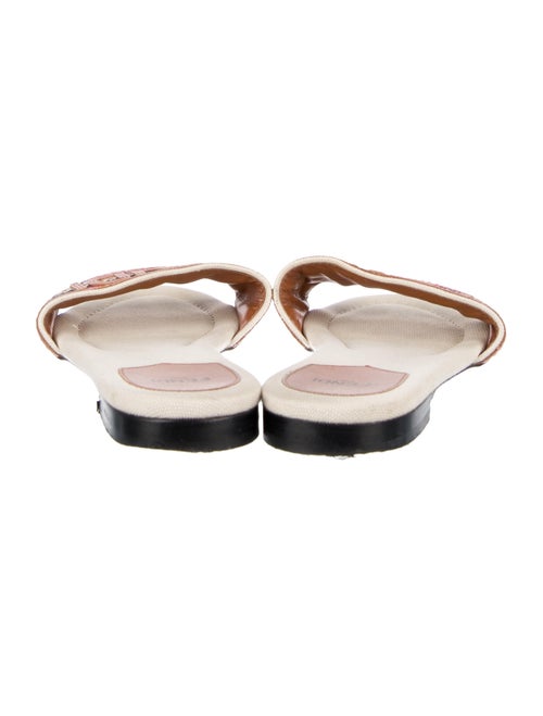 Fendi Printed Embroidered Accent Slides