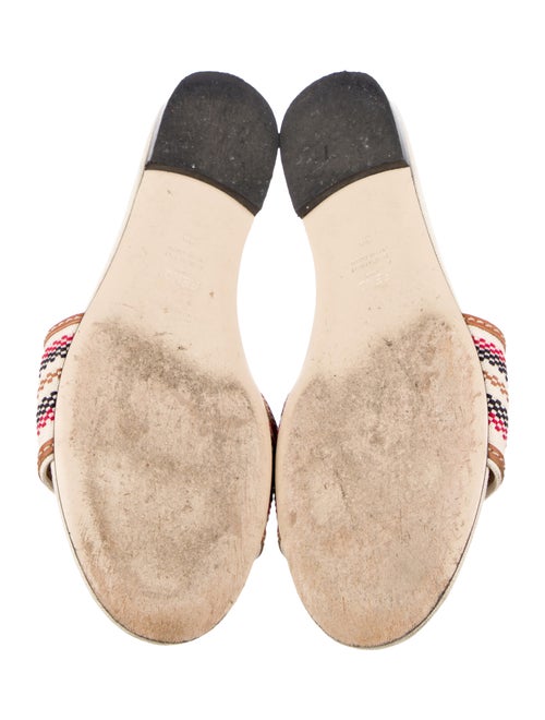 Fendi Printed Embroidered Accent Slides
