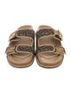 Fendi Zucca FF Logo Leather Slides