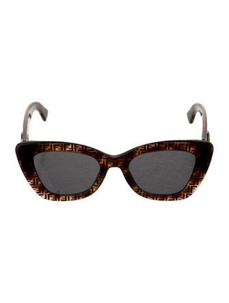 Fendi Zucca FF Logo Cat-Eye Sunglasses