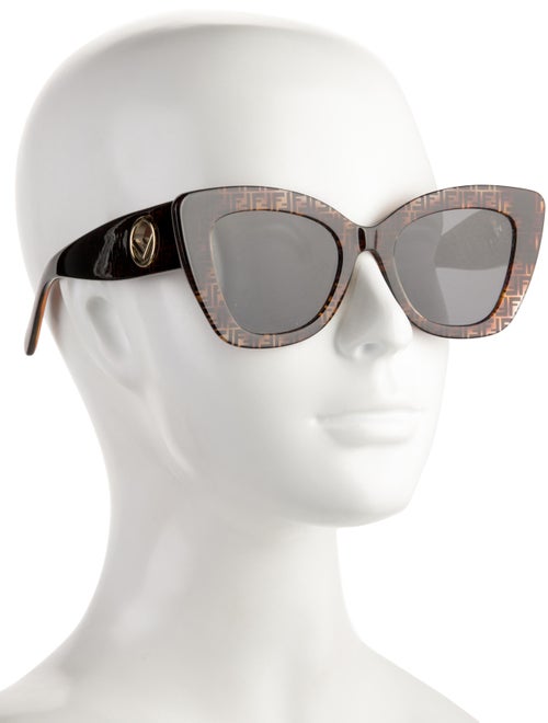 Fendi Zucca FF Logo Cat-Eye Sunglasses