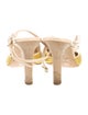 Fendi Leather Lasercut Accents Sandals
