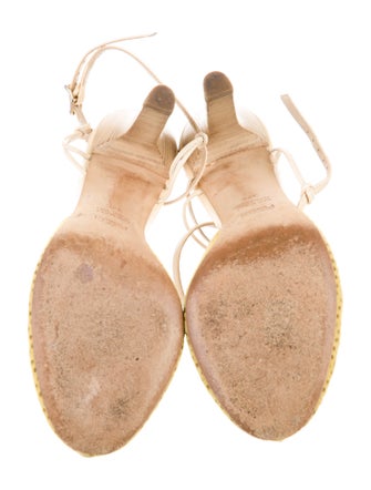 Fendi Leather Lasercut Accents Sandals