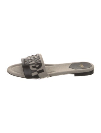 Fendi Canvas Graphic Print Slides