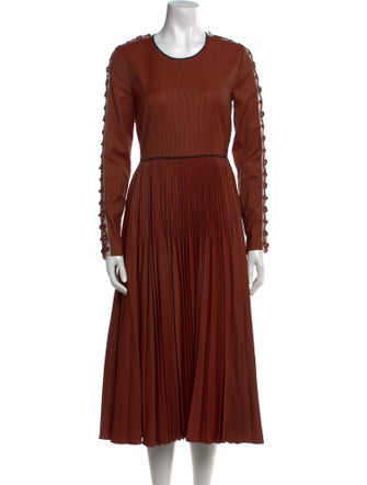 Fendi Virgin Wool Midi Length Dress