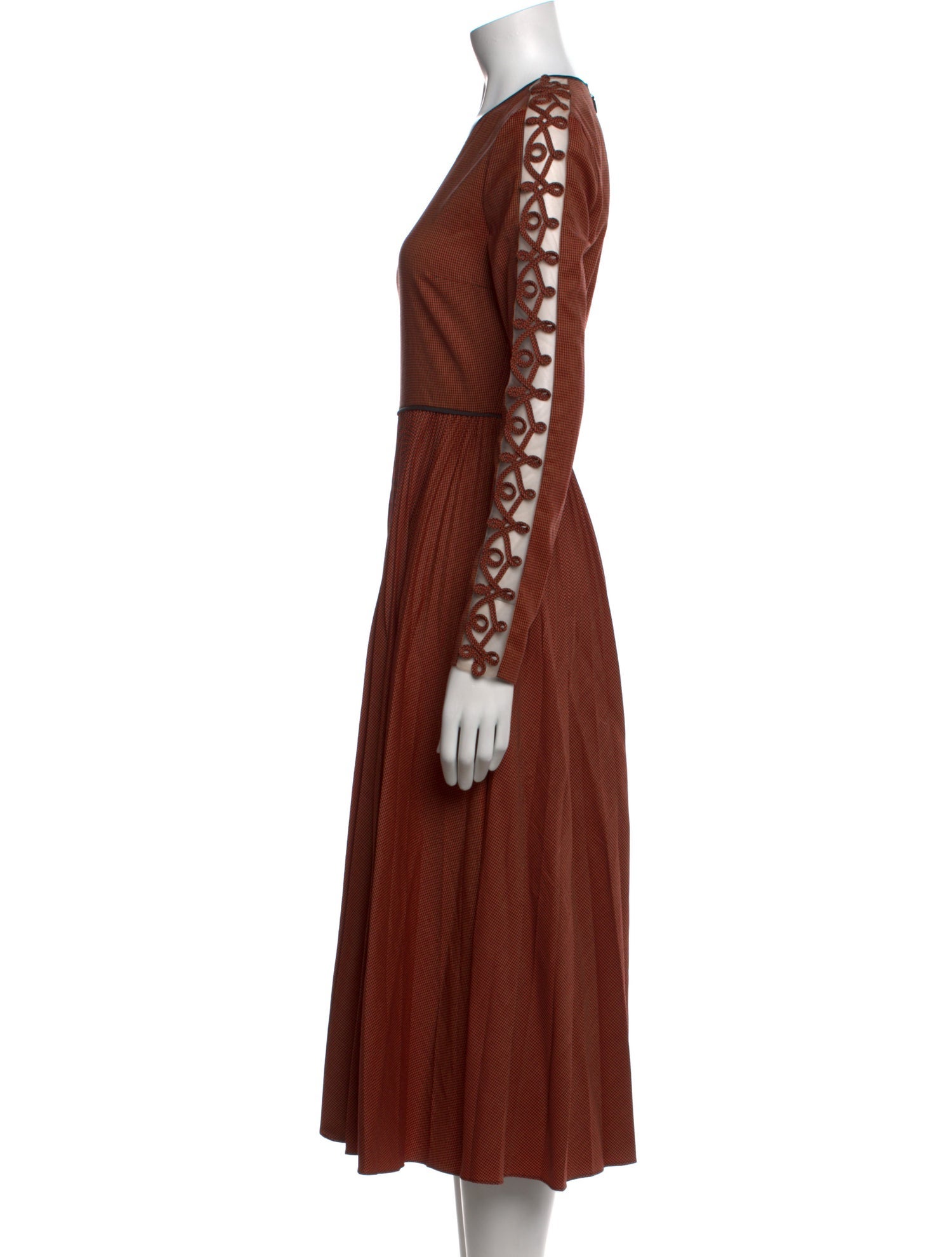 Fendi Virgin Wool Midi Length Dress