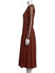 Fendi Virgin Wool Midi Length Dress