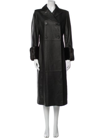 Fendi Lamb Leather Trench Coat