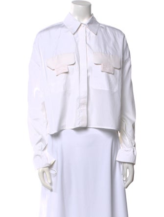 Fendi Long Sleeve Button-Up Top