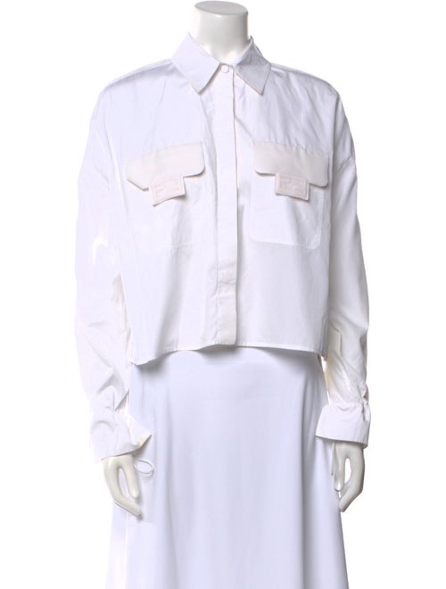 Fendi Long Sleeve Button-Up Top