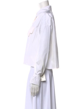 Fendi Long Sleeve Button-Up Top