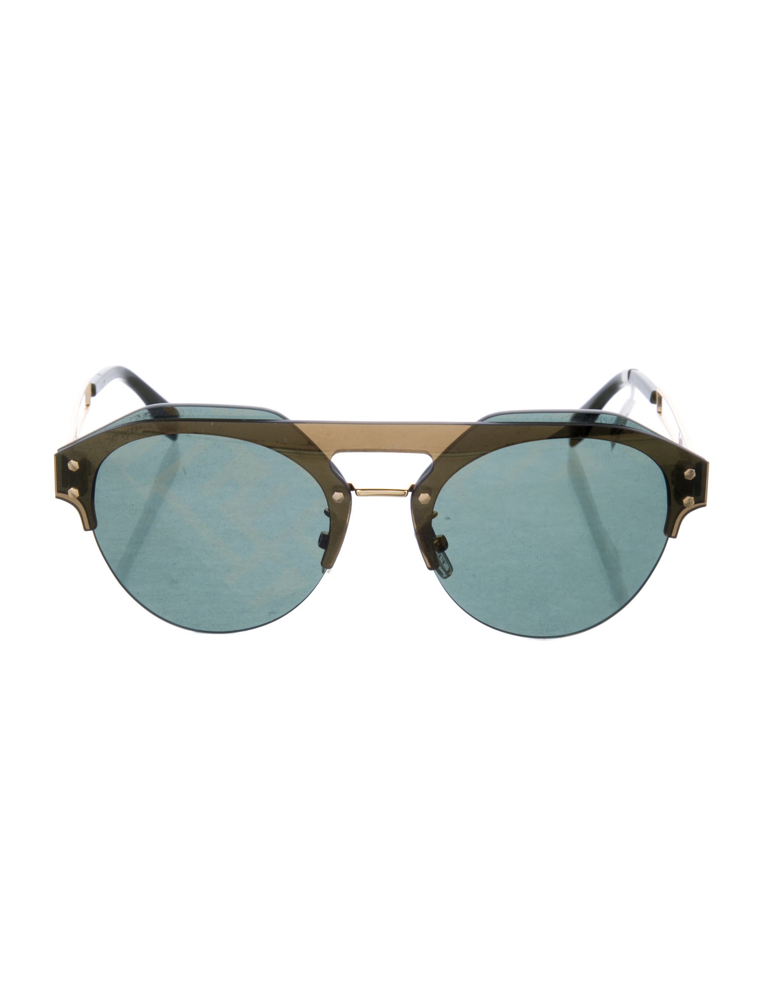 Fendi Aviator Mirrored Sunglasses