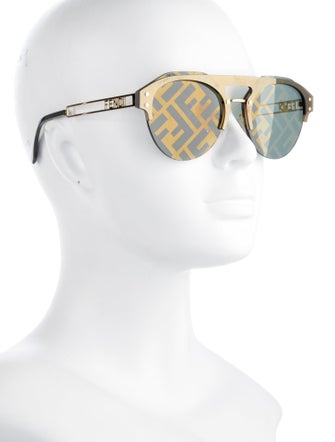 Fendi Aviator Mirrored Sunglasses