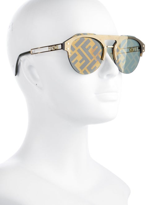 Fendi Aviator Mirrored Sunglasses