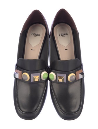 Fendi Leather Studded Accents Pumps