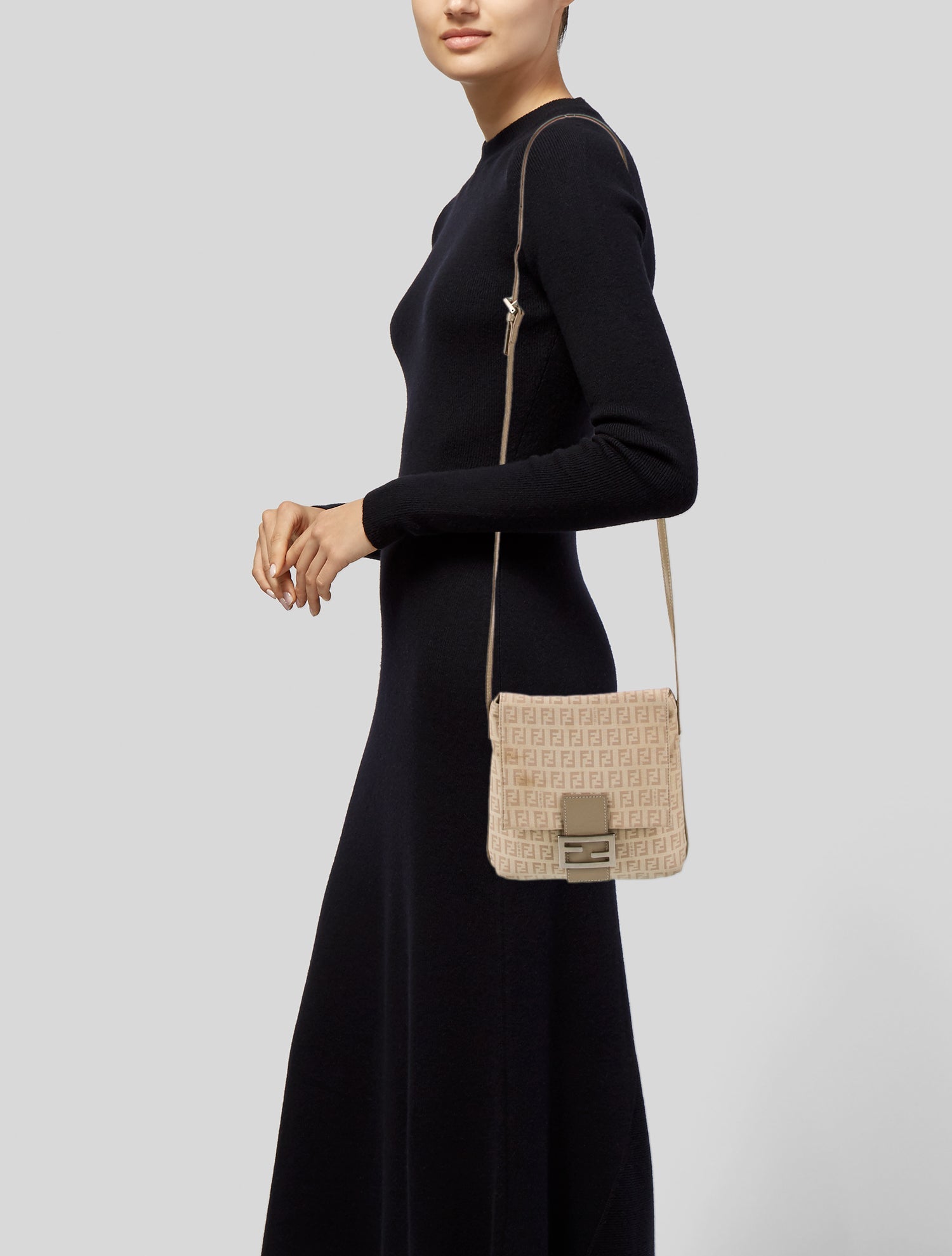 Fendi Zucchino FF Messenger Bag