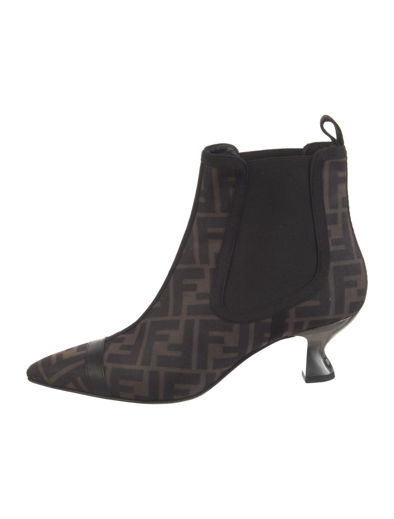 Fendi Zucca FF Logo Printed Chelsea Boots