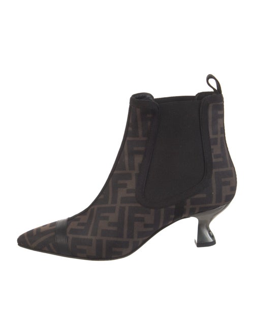 Fendi Zucca FF Logo Printed Chelsea Boots