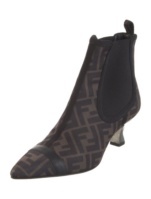 Fendi Zucca FF Logo Printed Chelsea Boots