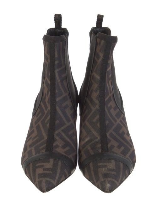 Fendi Zucca FF Logo Printed Chelsea Boots