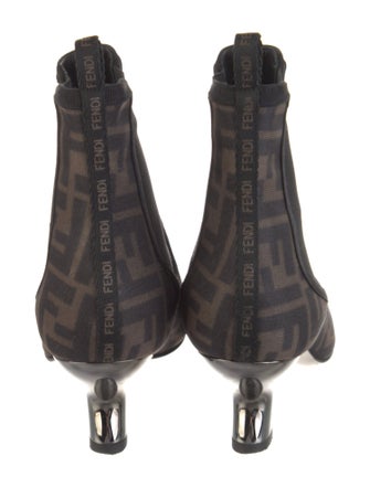 Fendi Zucca FF Logo Printed Chelsea Boots