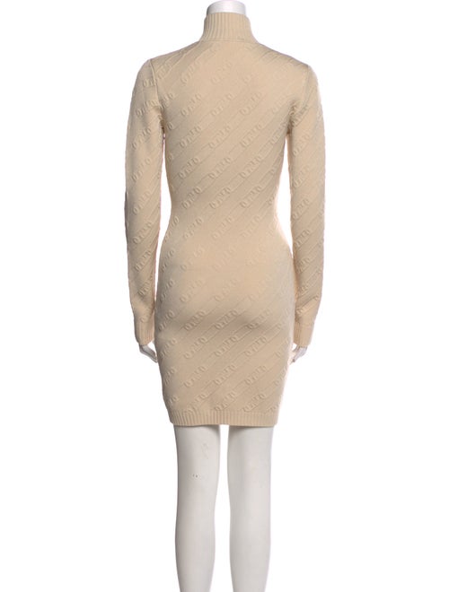 Fendi Mock Neck Mini Dress