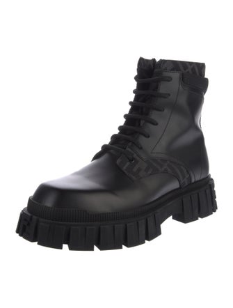 Fendi Leather Combat Boots