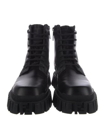 Fendi Leather Combat Boots