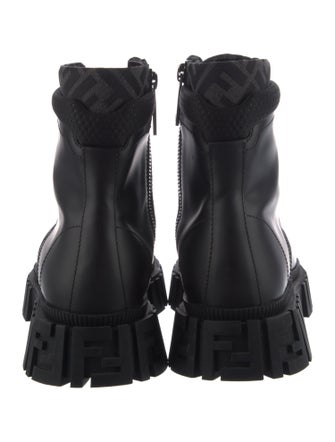 Fendi Leather Combat Boots