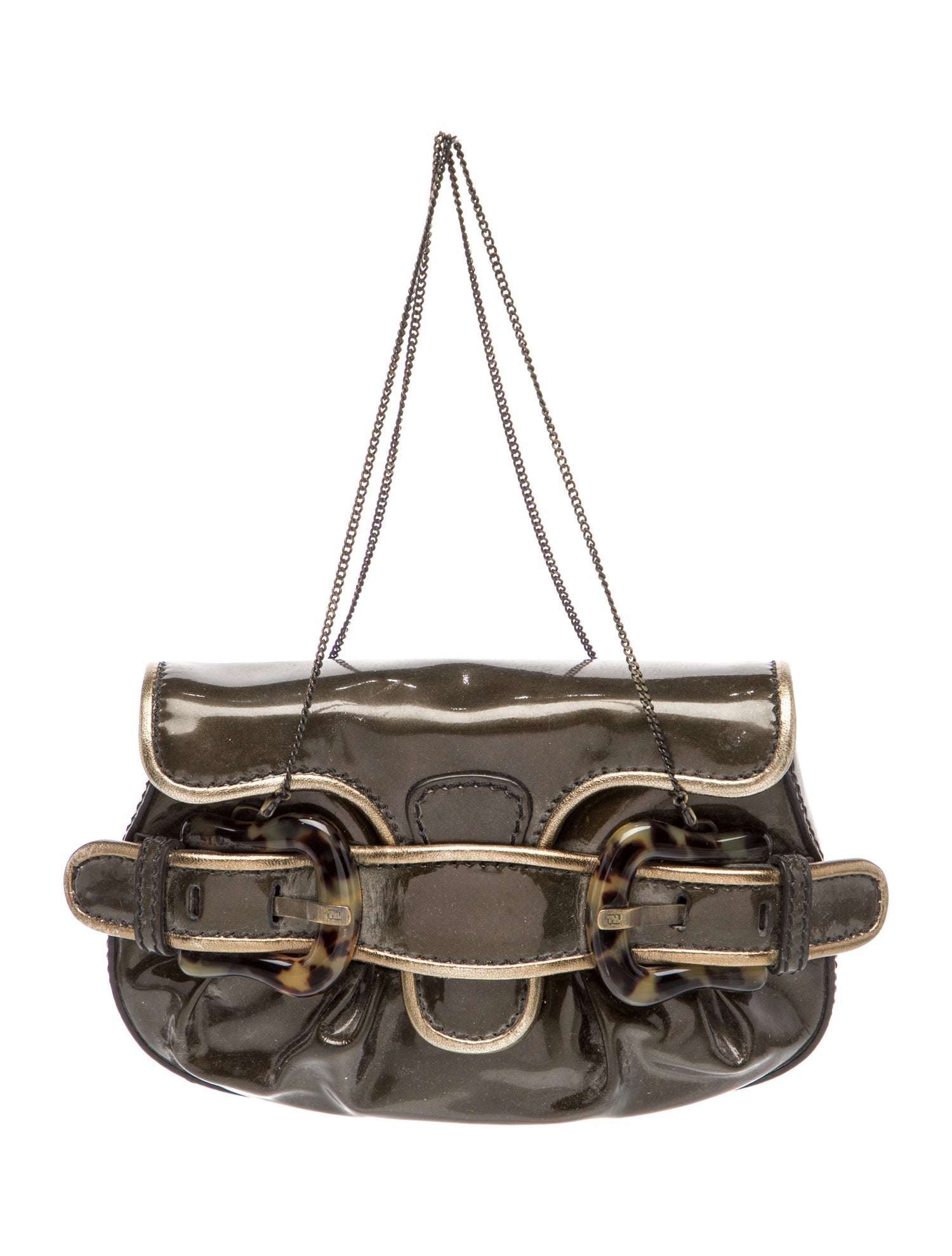 Fendi Patent Leather Top Handle Bag Vintage