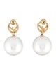 Fendi Faux Pearl & Crystal F is Fendi Drop Earrings