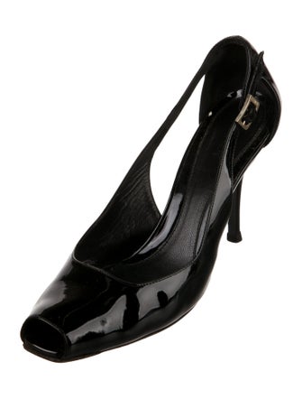 Fendi Patent Leather Slingback Pumps