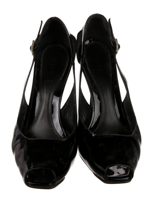 Fendi Patent Leather Slingback Pumps