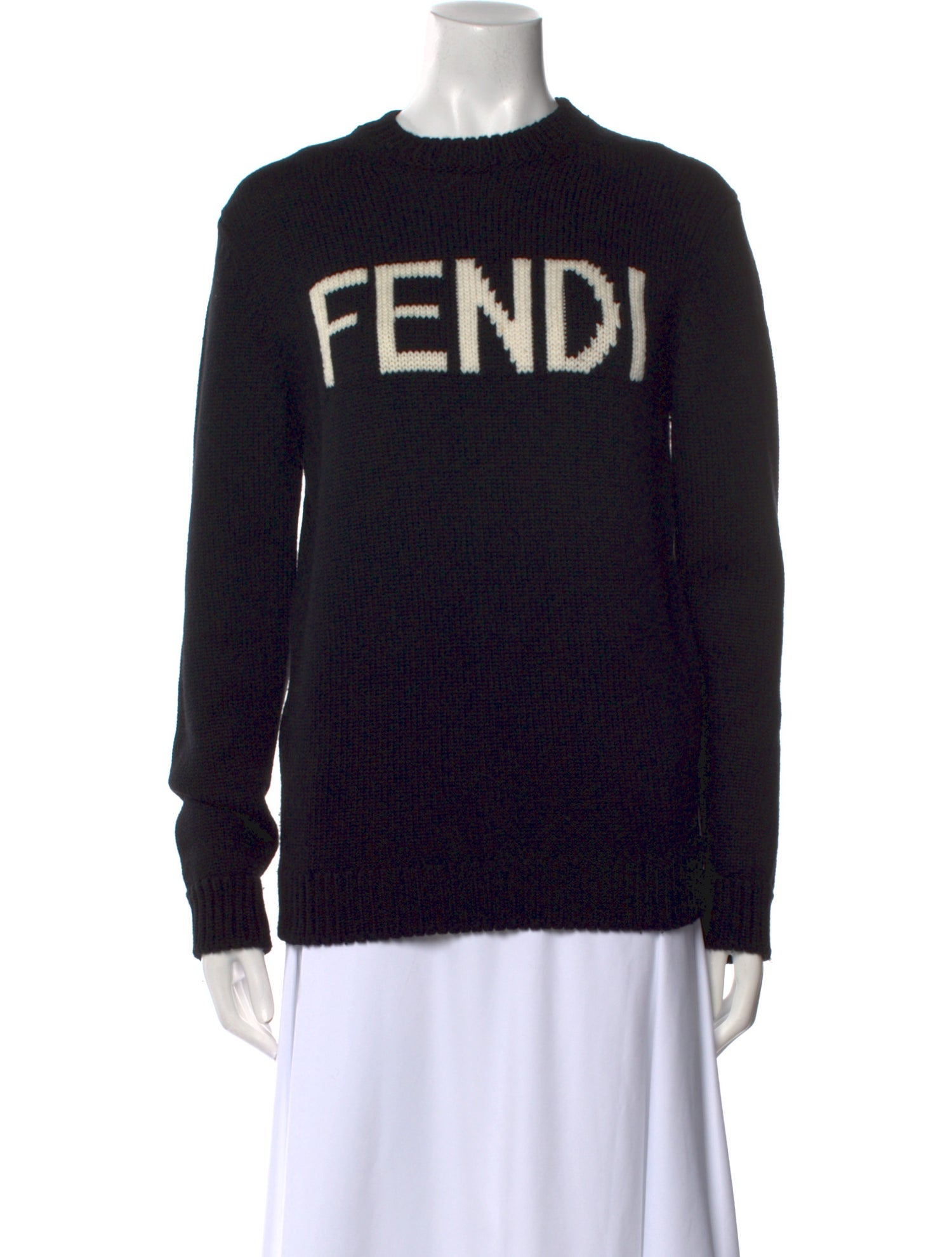 Fendi Wool Graphic Print Pullover