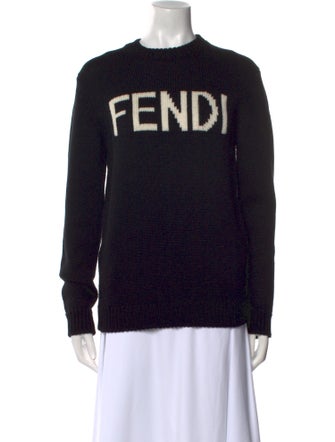 Fendi Wool Graphic Print Pullover