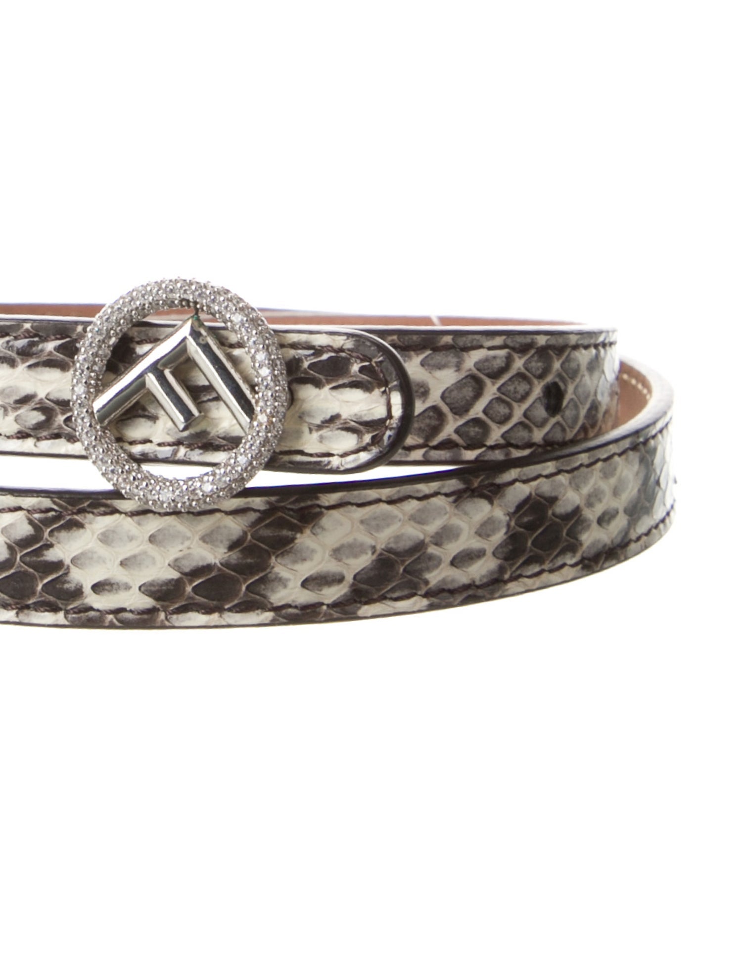 Fendi Skinny Leather Waist Belt