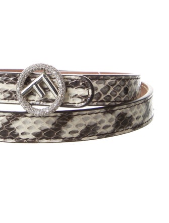 Fendi Skinny Leather Waist Belt