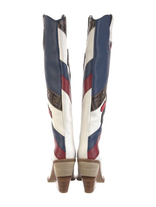 Fendi Leather Printed Sock Boots