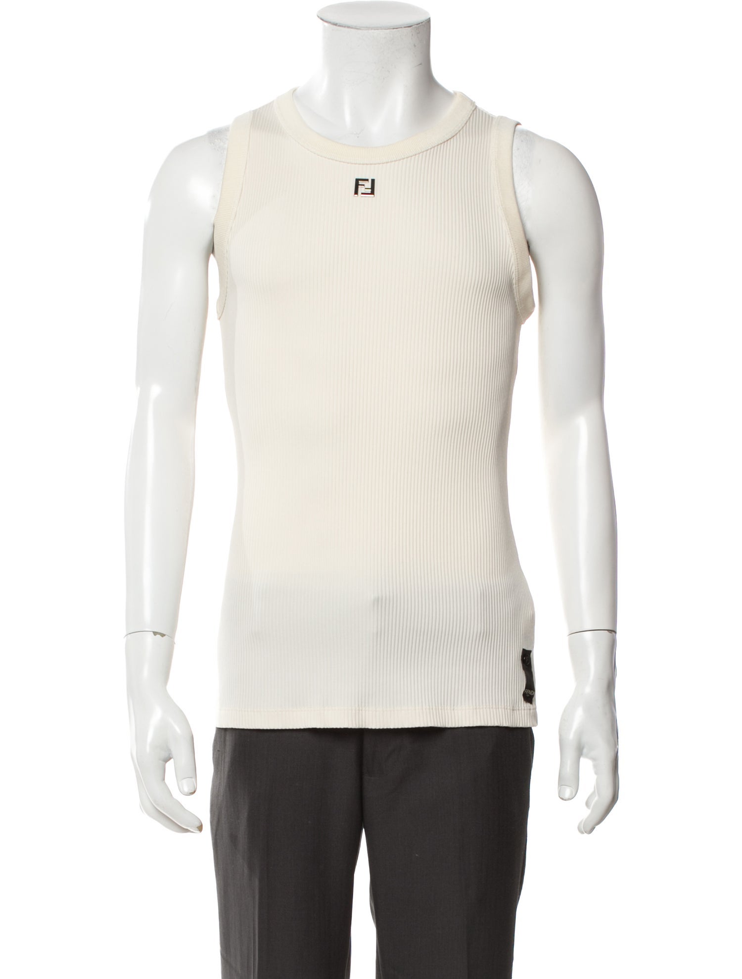 Fendi Scoop Neck Sleeveless Henley