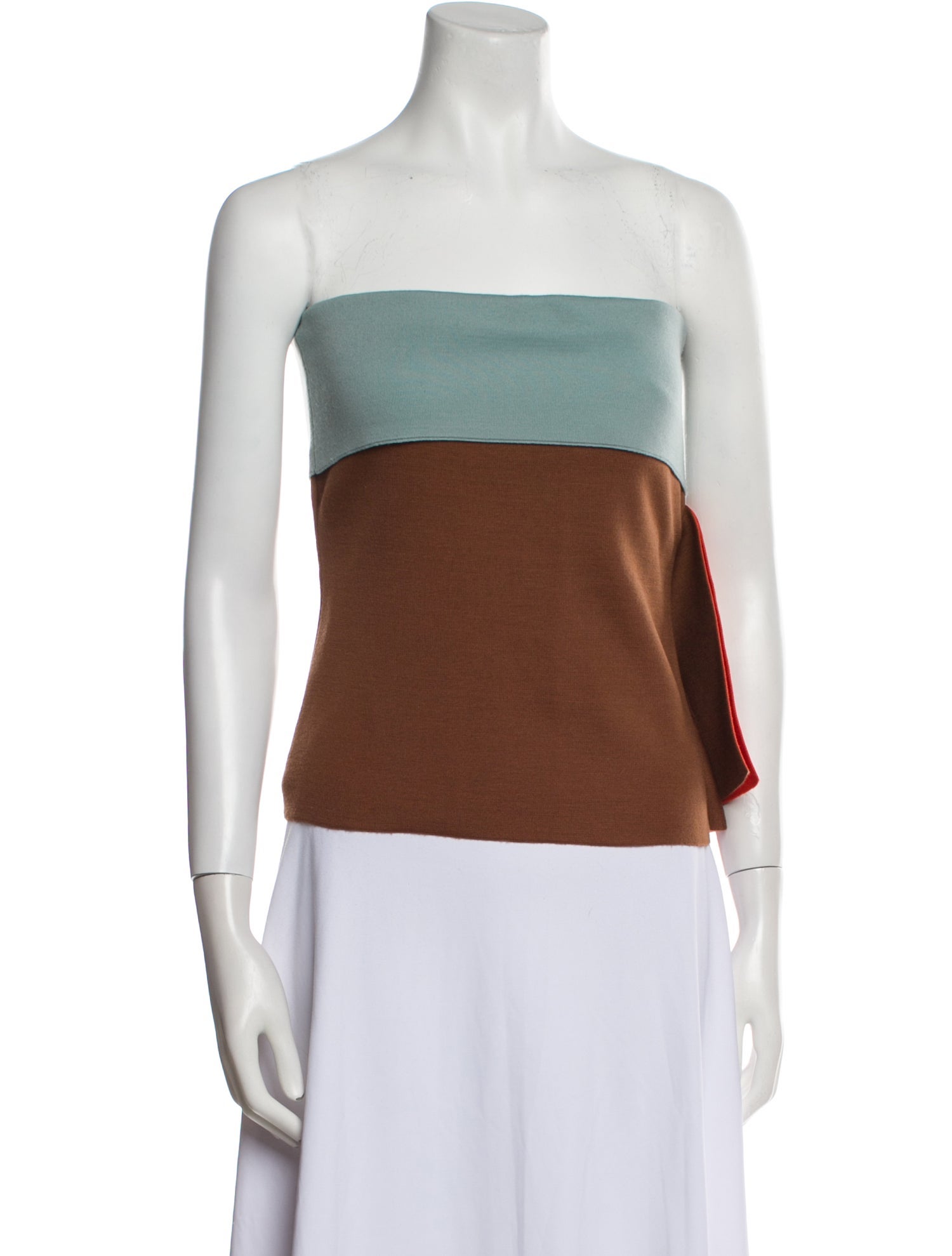 Fendi Wool Colorblock Pattern Top