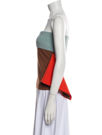 Fendi Wool Colorblock Pattern Top