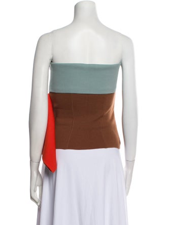 Fendi Wool Colorblock Pattern Top