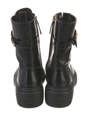Fendi Patent Leather Combat Boots
