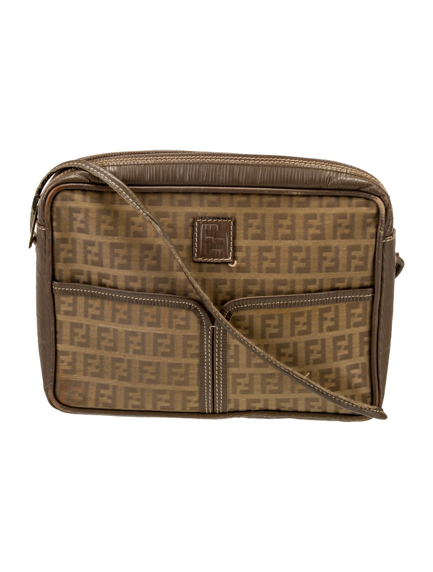 Fendi Zucca FF Crossbody Bag Vintage