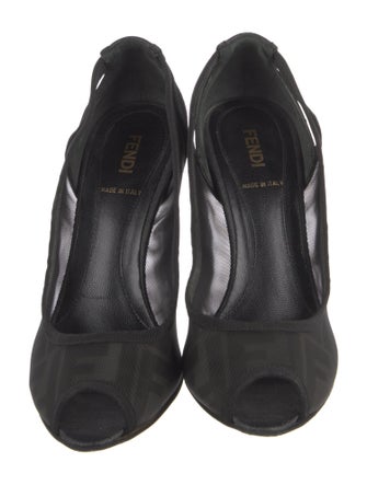 Fendi Zucca FF Logo Mesh Pumps